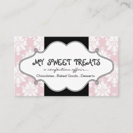 Bakery Pink Damask Visitekaartje