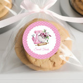 Bakery Pink Mixer Ronde Sticker