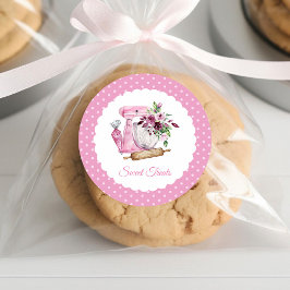 Bakery Pink Mixer Ronde Sticker