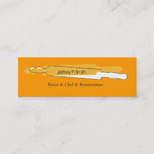 Bakery Professional Chefs Rolling Pin Mini Visitekaartje