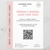 Bakery QR Code Promotional Flyer (Voorkant)