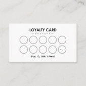 Bakery Reward Loyalty Card Modern Croissant Visitekaartje (Achterkant)