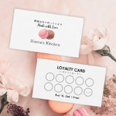 Bakery Reward Loyalty Card Modern Macaron Logo Visitekaartje
