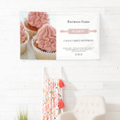 Bakery Rolling Pin Photo White and Pink Business Spandoek (Insitu)