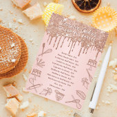 Bakery Roos Gold Glitter Pink Drip Price List Menu