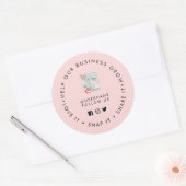 Bakery Roze sociale media volgen Ronde Sticker (Envelop)