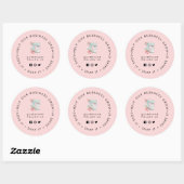 Bakery Roze sociale media volgen Ronde Sticker (Vel)