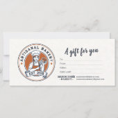 Bakery Store Pastry Chef Baker Gift Certificate (Voorkant)