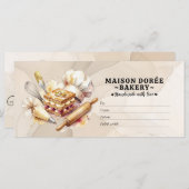 Bakery Store Pastry Chef Baker Gift Certificate (Voorkant / Achterkant)