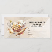 Bakery Store Pastry Chef Baker Gift Certificate (Voorkant)