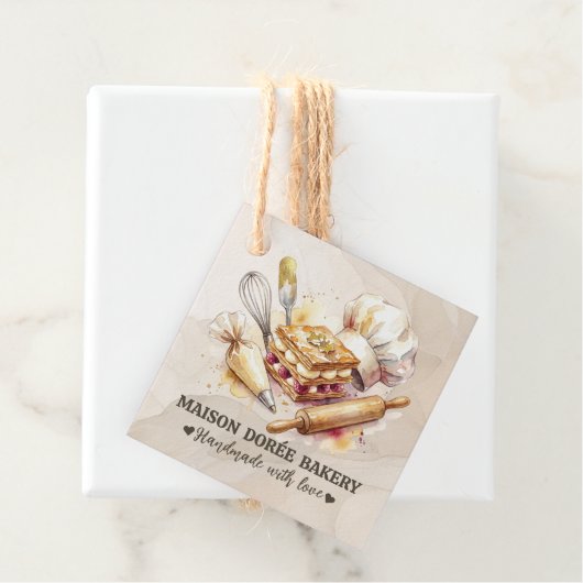 Bakery Store Pastry Chef Dessert Sweets Cake Baker Bedankjes Labels (In situ)
