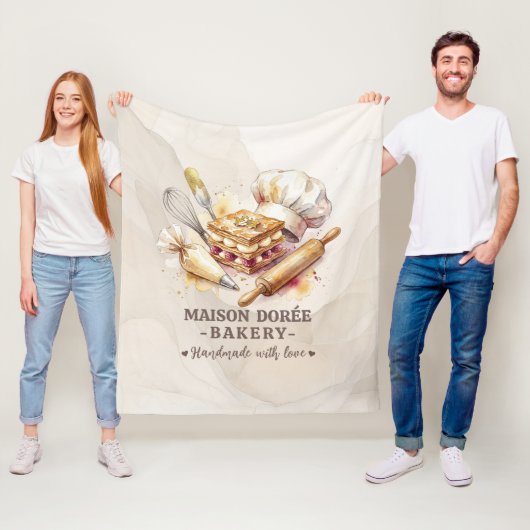 Bakery Store Pastry Chef Dessert Sweets Cake Baker Fleece Deken (In situ)