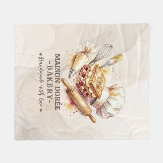 Bakery Store Pastry Chef Dessert Sweets Cake Baker Fleece Deken (Voorkant (Horizontaal))