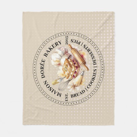 Bakery Store Pastry Chef Dessert Sweets Cake Baker Fleece Deken (Voorkant)