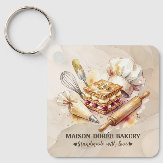 Bakery Store Pastry Chef Dessert Sweets Cake Baker Sleutelhanger (Voorkant)