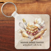Bakery Store Pastry Chef Dessert Sweets Cake Baker Sleutelhanger (Voorkant)
