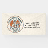 Bakery Store Pastry Chef Dessert Sweets Cake Baker Spandoek (Horizontaal)