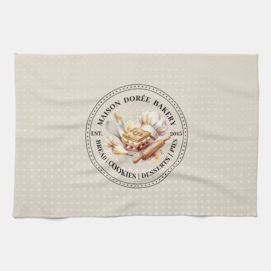 Bakery Store Pastry Chef Dessert Sweets Cake Baker Theedoek (Horizontaal)