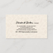 Bakery Store Pastry Chef Dessert Sweets Cake Baker Visitekaartje (Achterkant)