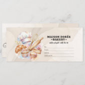 Bakery Store Pastry Chef Desserts Gift Certificate (Voorkant / Achterkant)