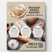 Bakery Store Pastry Chef Desserts Menu Price List Fotoplaat (Voorkant)