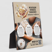 Bakery Store Pastry Chef Desserts Menu Price List Fotoplaat (Zijkant)