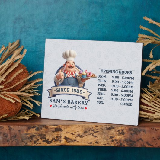 Bakery Store Pastry Chef Desserts Opening Hours Fotoplaat (Zijkant)