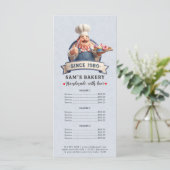 Bakery Store Pastry Chef Desserts Sweet Price List Menu (Staand voorkant)