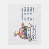 Bakery Store Pastry Chef Desserts Sweets Cake Shop Fleece Deken (Voorkant)