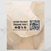 Bakery Store Pastry Chef Menu Price List Pay Here (Achterkant)