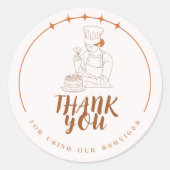 Bakery Thank You for Using Our Services Sticker (Voorkant)