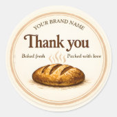 Bakery Thank You Sticker - Loaf of Bread Design (Voorkant)