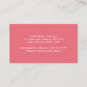 Bakery Watercolor Bread Bun Red Gingham Rustic  Visitekaartje (Achterkant)