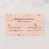 Bakery Wedding Cake Gold Visitekaartje (Achterkant)