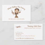 Bakery Whisk Rolling Pin Brown Logo Visitekaartje (Voorkant / Achterkant)