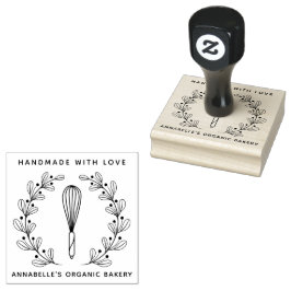 Bakery Whisk Wreath Rubberstempel