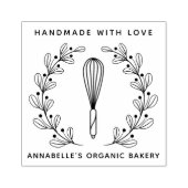 Bakery Whisk Wreath Rubberstempel (Afrduk)