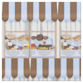 Bakery Window Pima katoen Stof (Close Up)