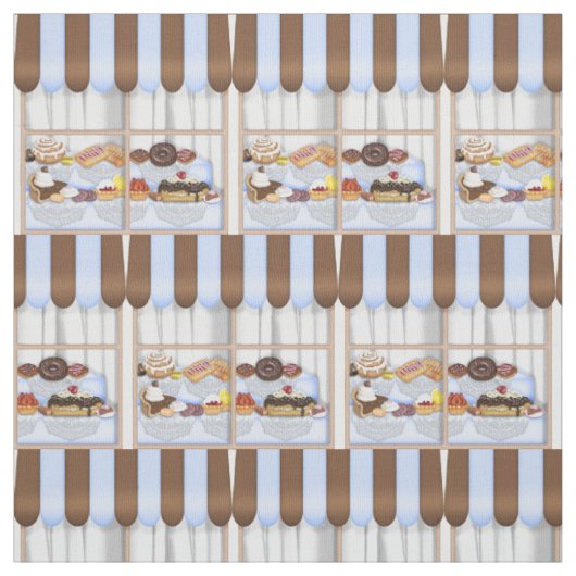 Bakery Window Pima katoen Stof (Swatch)