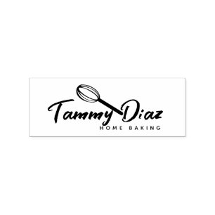 Bakery Zweepje Cupcake Script Logo Rubberstempel