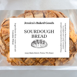Bakeryproductlabel voor cottage bakkerij SD01_2rt Voedselcontainer Etiket