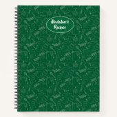 Bakeware, gebak, gereedschap, vleersuiker illustra notitieboek (Voorkant)