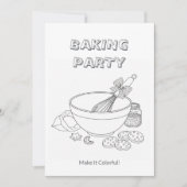 Bakfeest Activiteitenblad | Kinderen Kleurkaart Kaart (Voorkant)