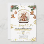 Bakgeesten Helder Kerstfeest met Gengembrede Kaart (Voorkant)