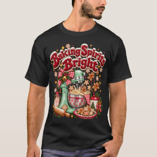 Bakgeesten Oplichten Retro Kerst Gingerbread T-shirt