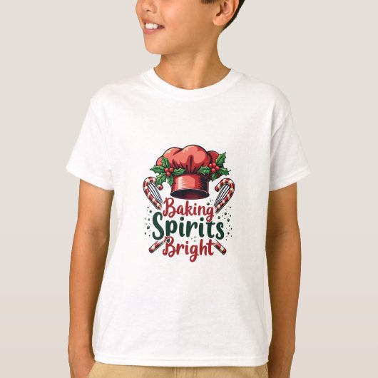 Bakgeesten vrolijk Funny Baking Chef Baker T-shirt (Voorkant)