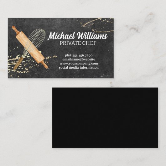 Bakgereedschap | Chef Visitekaartje (Voorkant / Achterkant)