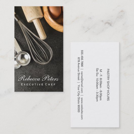 Bakgereedschap en hulpstoffen visitekaartje (Voorkant / Achterkant)