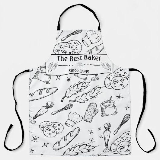 Bakgereedschap en voedsel Moderne bakker Schort (Voorkant)