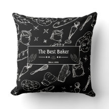 Bakgereedschap en voedsel zwart wit gepersonalisee